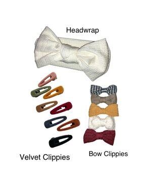 Wonder Nation Headwrap, Velvet Clippies And Bow Clippies